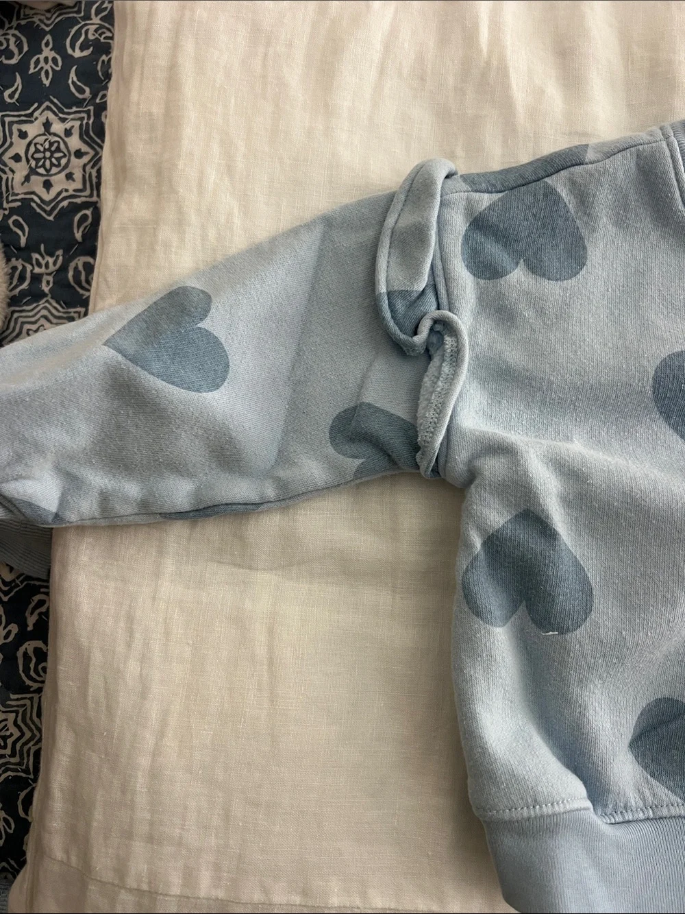 GAP Light Blue Heart Print Sweatshirt Set